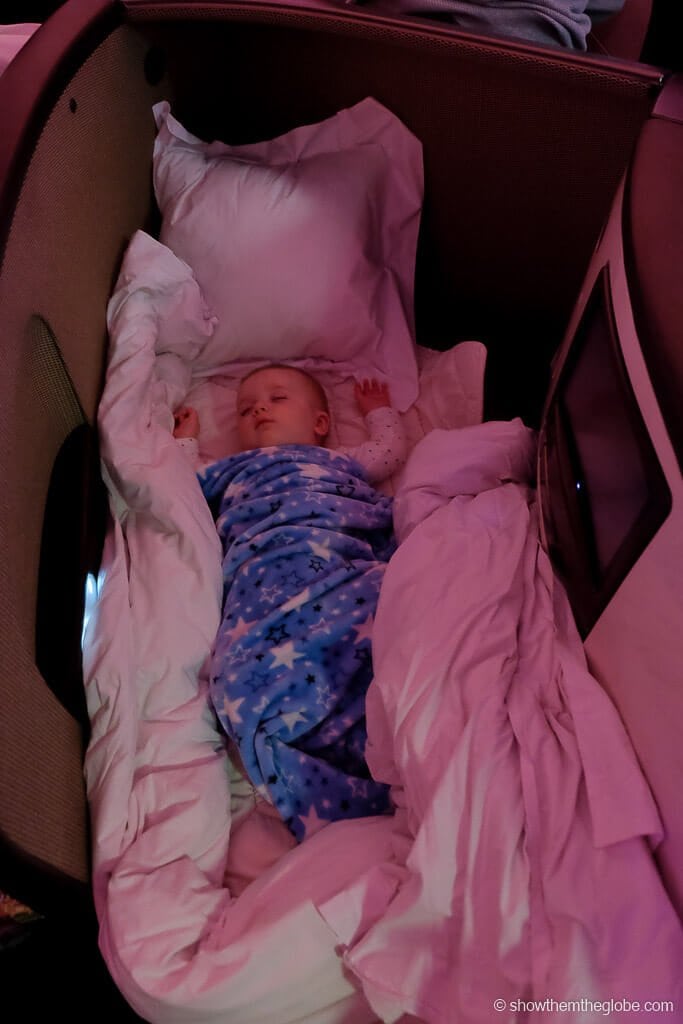 Virgin Atlantic Upper Class with a Baby Show Them The Globe